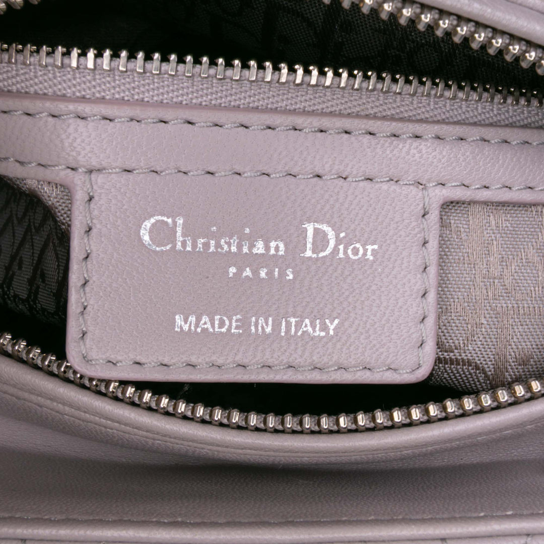 Medium Lambskin Cannage Lady Dior Purple - Gaby Paris