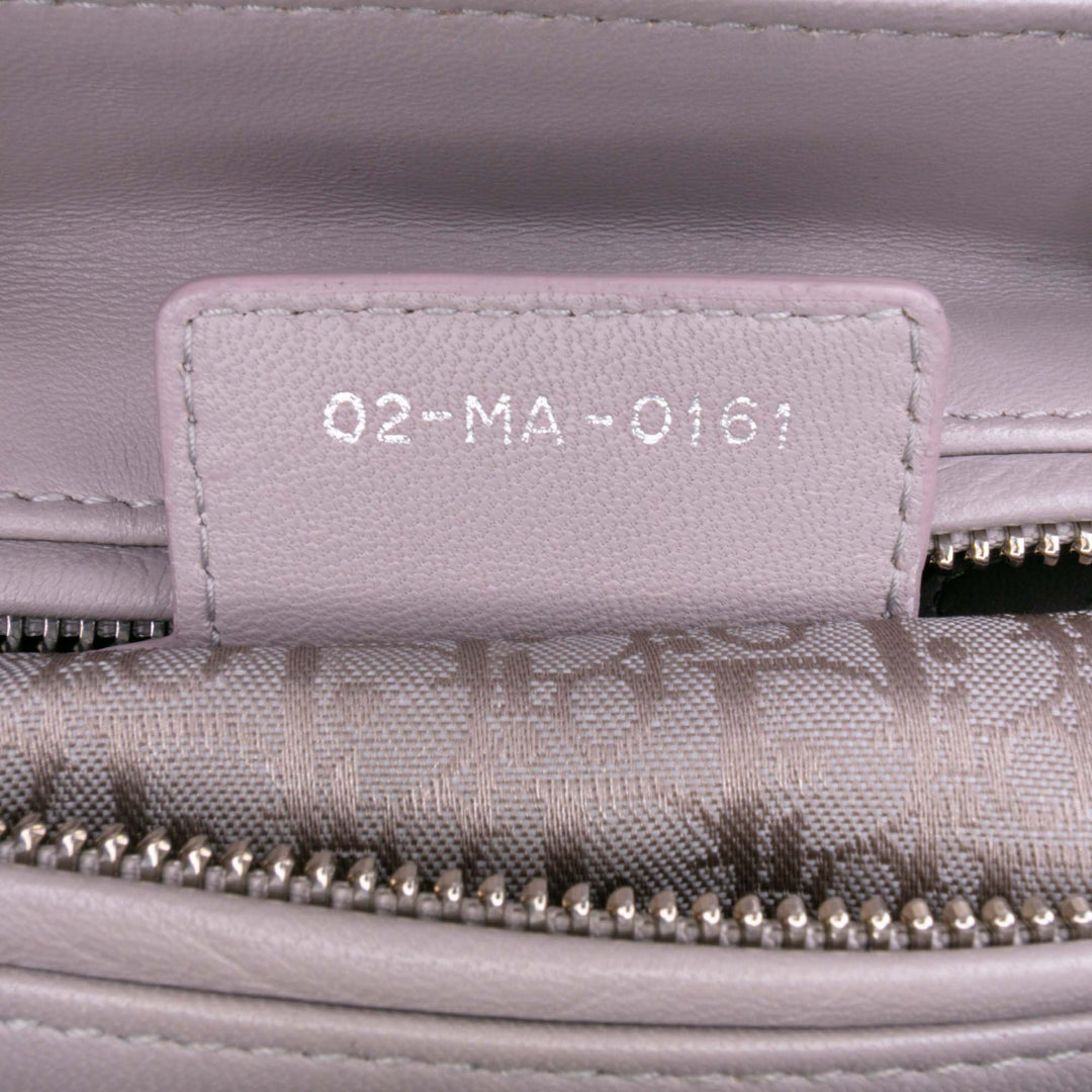 Medium Lambskin Cannage Lady Dior Purple - Gaby Paris