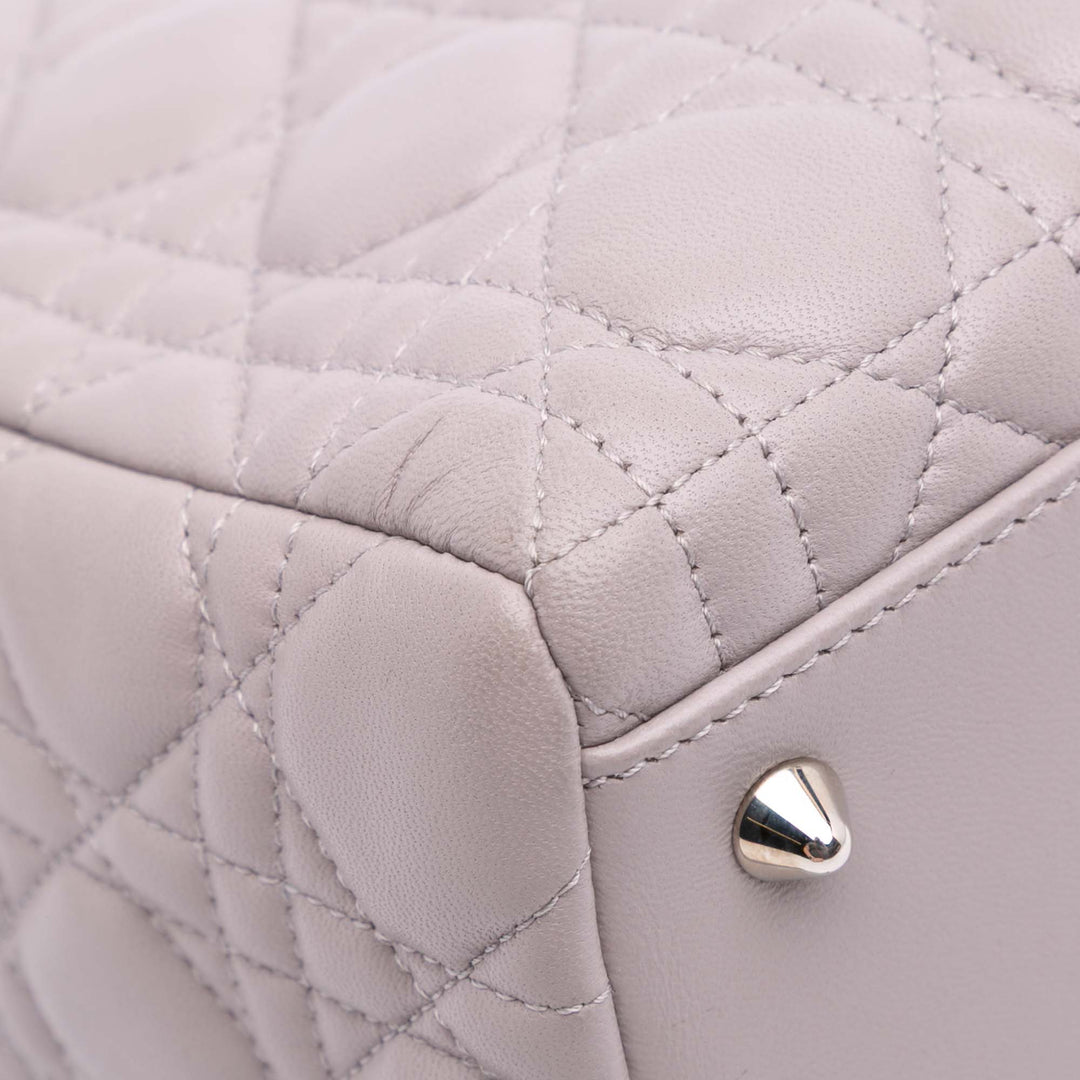 Medium Lambskin Cannage Lady Dior Purple - Gaby Paris