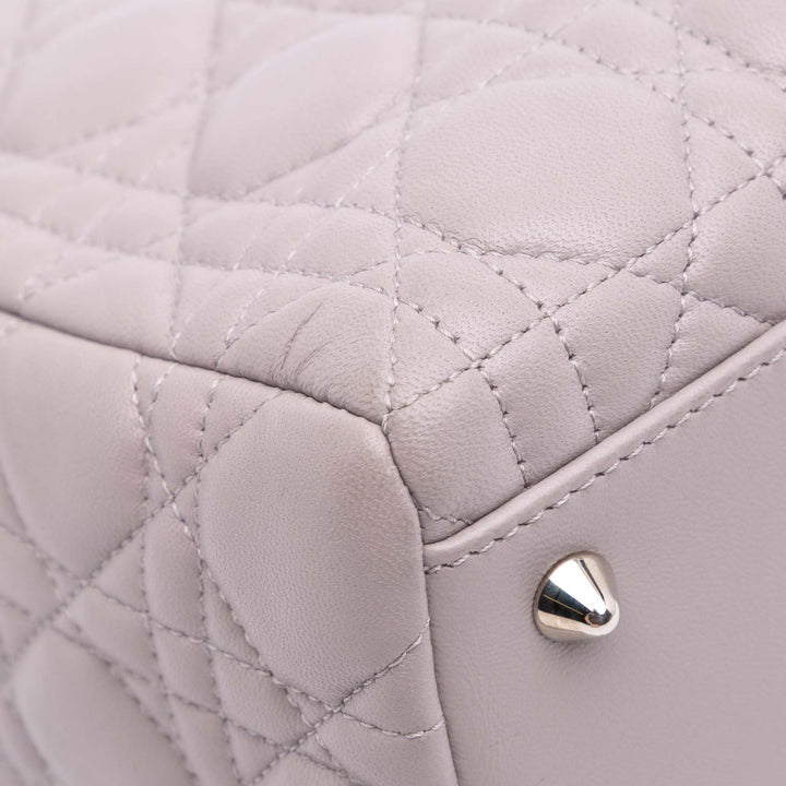 Medium Lambskin Cannage Lady Dior Purple - Gaby Paris