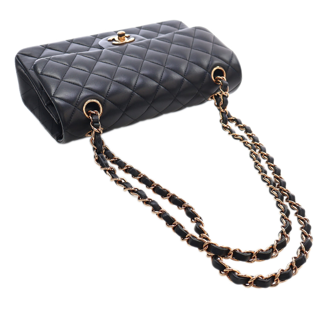 Chanel Small Classic Cuir d’agneau Double rabat