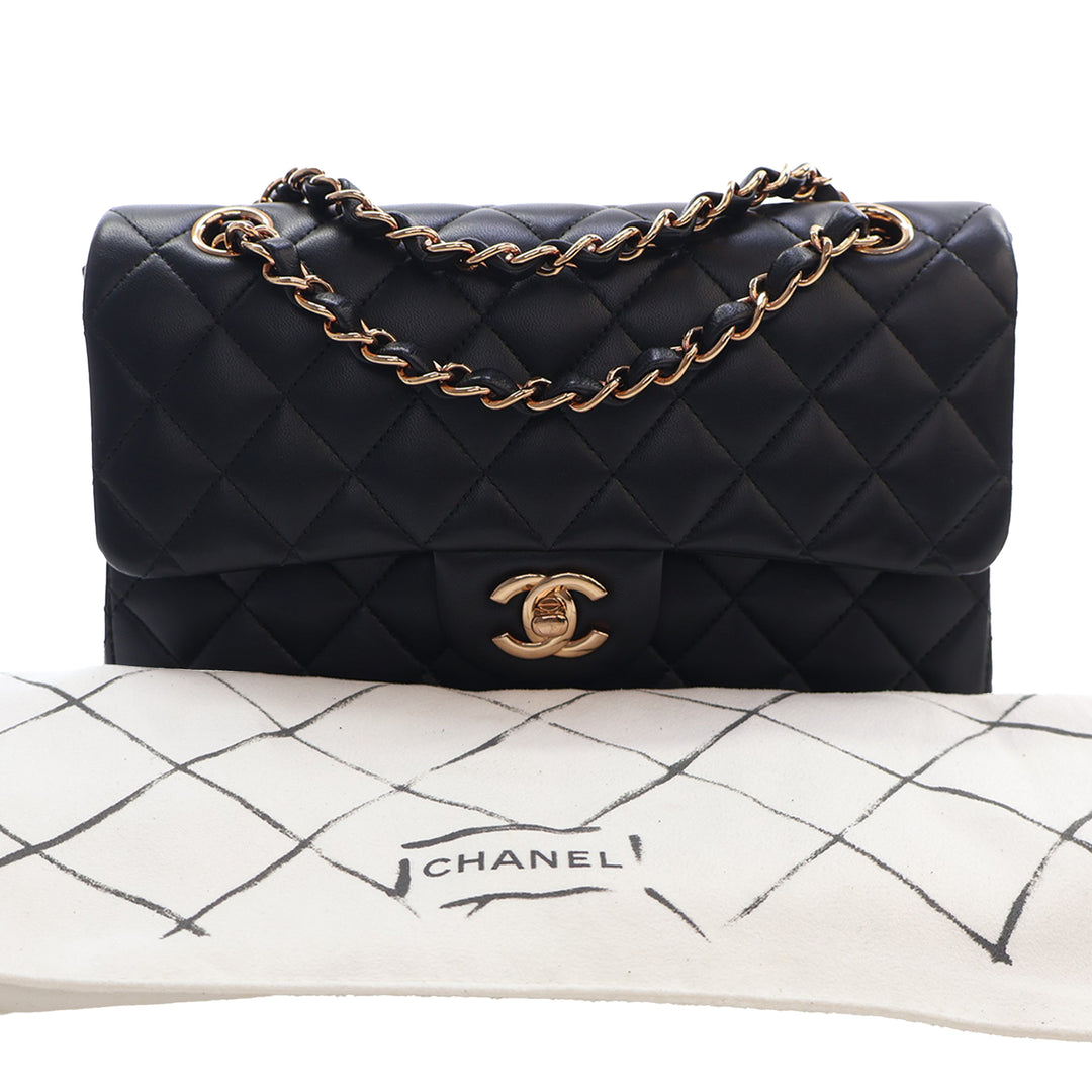 Chanel Small Classic Cuir d’agneau Double rabat