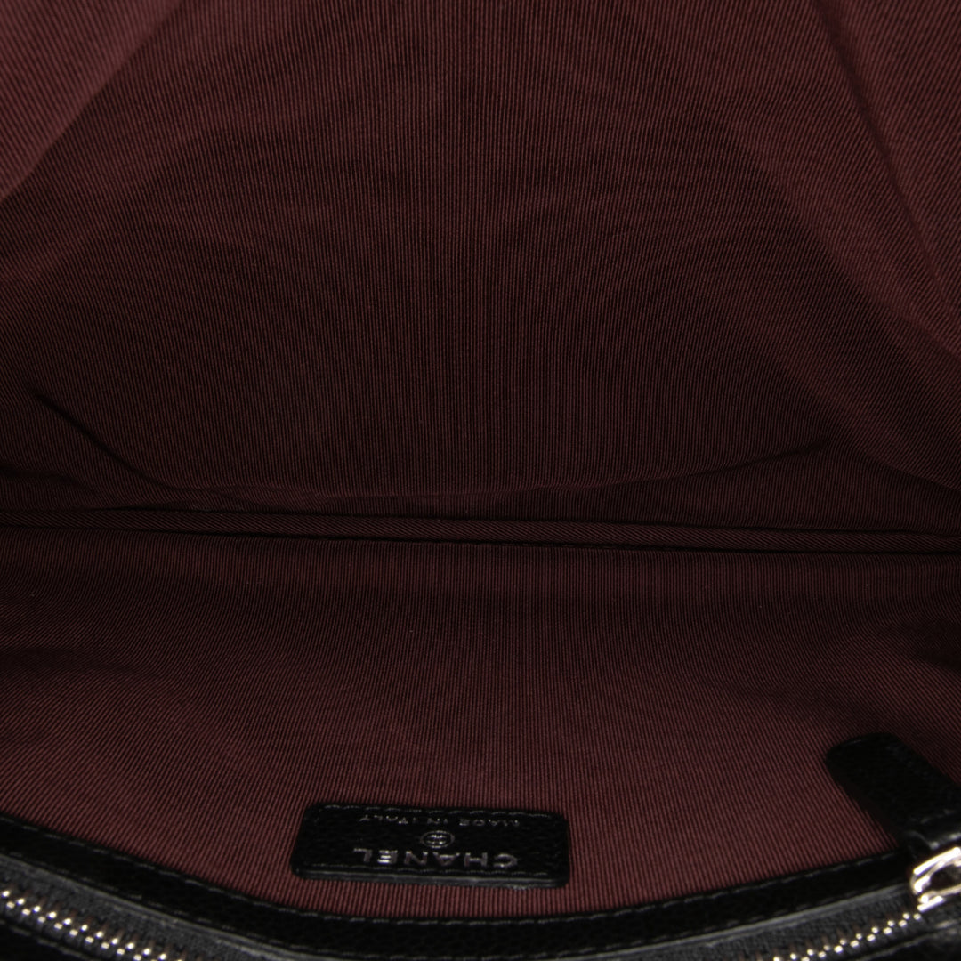 Medium Quilted Caviar O Case Clutch Black - Gaby Paris