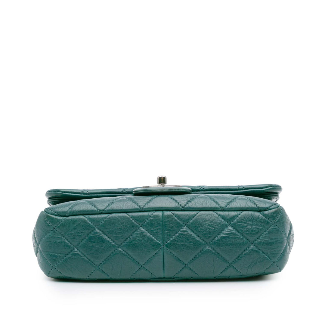 Paris Dallas CC Quilted Calfskin Double Flap Blue - Gaby Paris