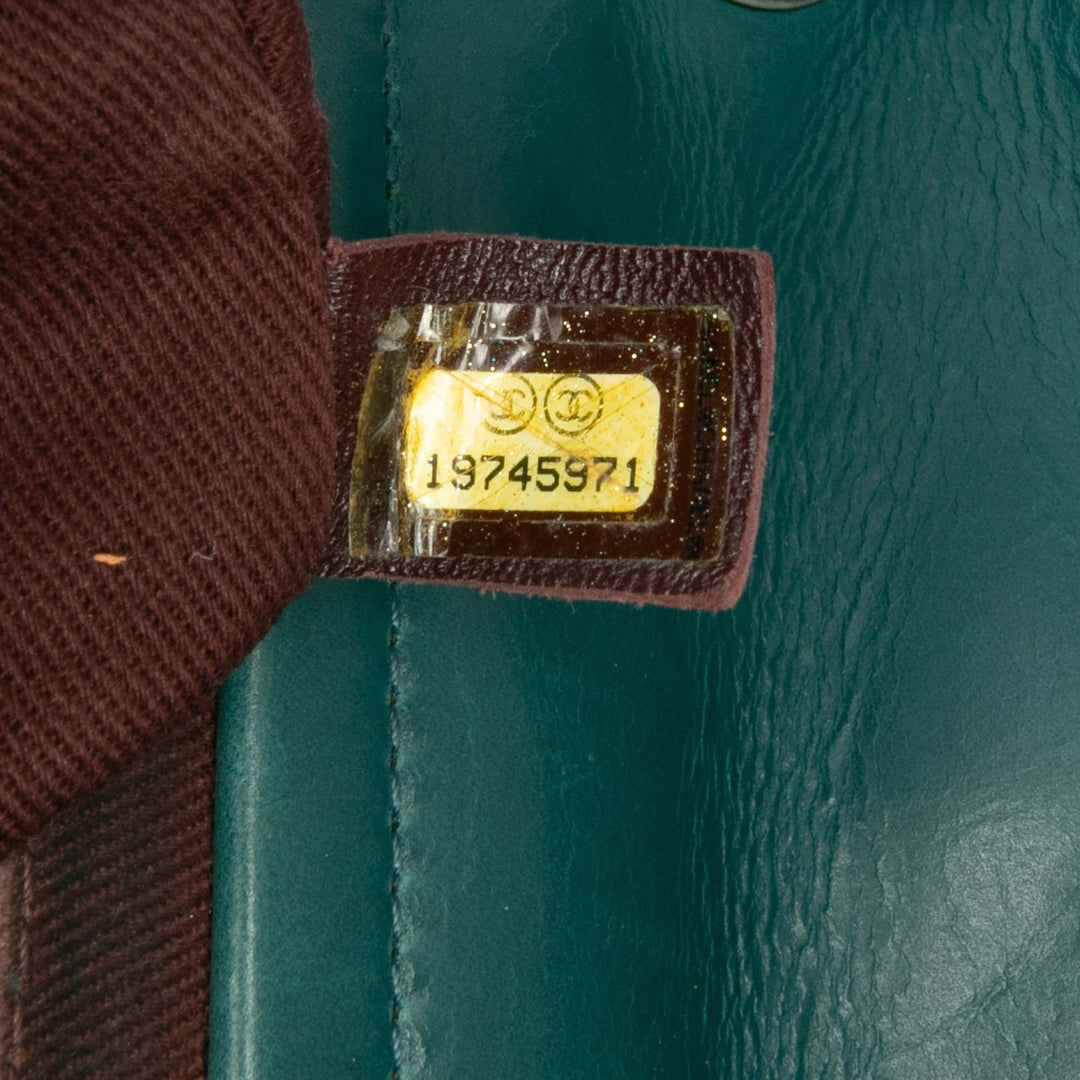 Paris Dallas CC Quilted Calfskin Double Flap Blue - Gaby Paris