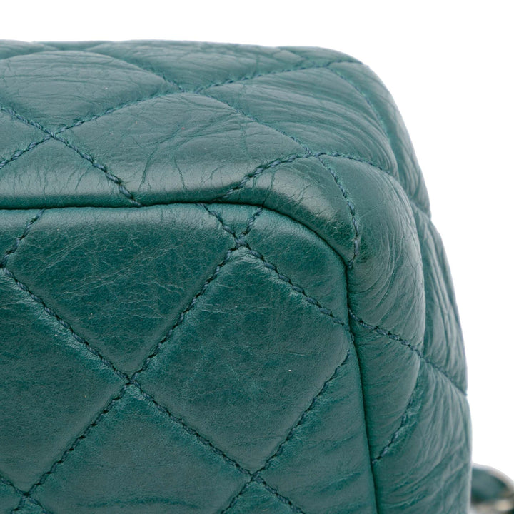 Paris Dallas CC Quilted Calfskin Double Flap Blue - Gaby Paris