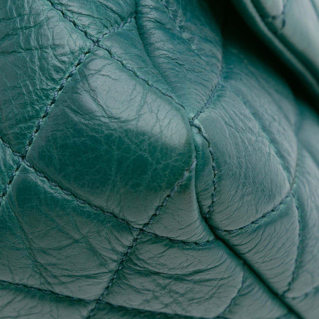 Paris Dallas CC Quilted Calfskin Double Flap Blue - Gaby Paris