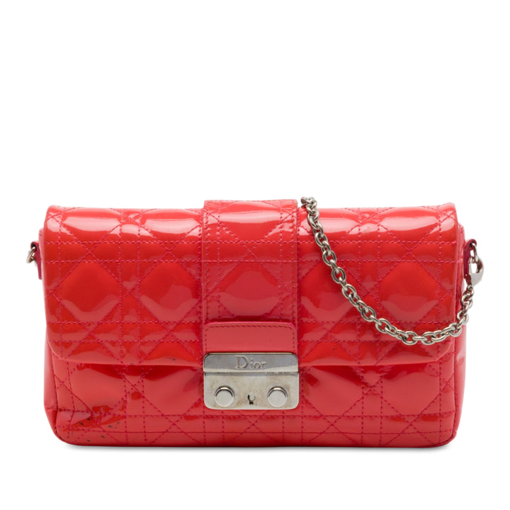 Dior Cannage New Lock Pochette Sac Rouge – vue principale – GABY PARIS