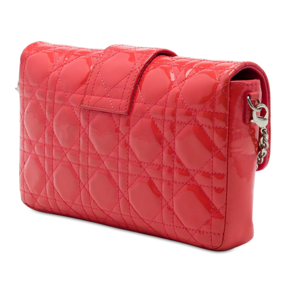 Dior Cannage New Lock Pochette Sac Rouge – vue 2 – GABY PARIS