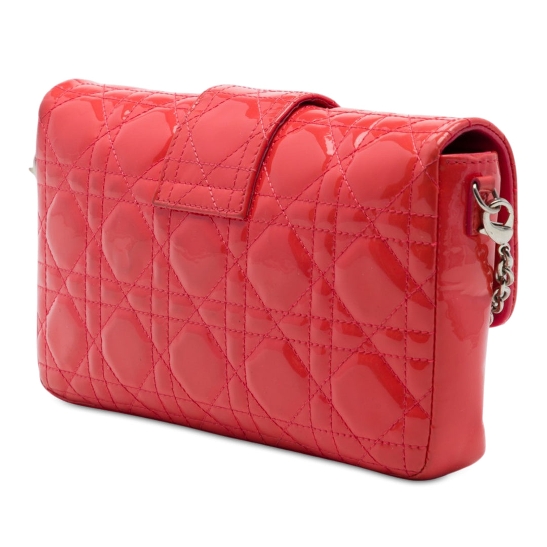 Dior Cannage New Lock Pochette Sac Rouge – vue 2 – GABY PARIS