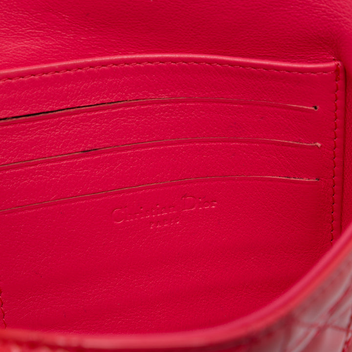 Dior Cannage New Lock Pochette Sac Rouge – vue 5 – GABY PARIS