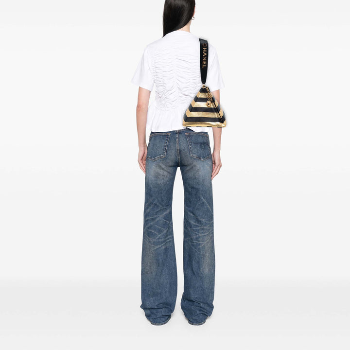 Chanel Metallic Cuir d’agneau Kheops Pyramid Pochette