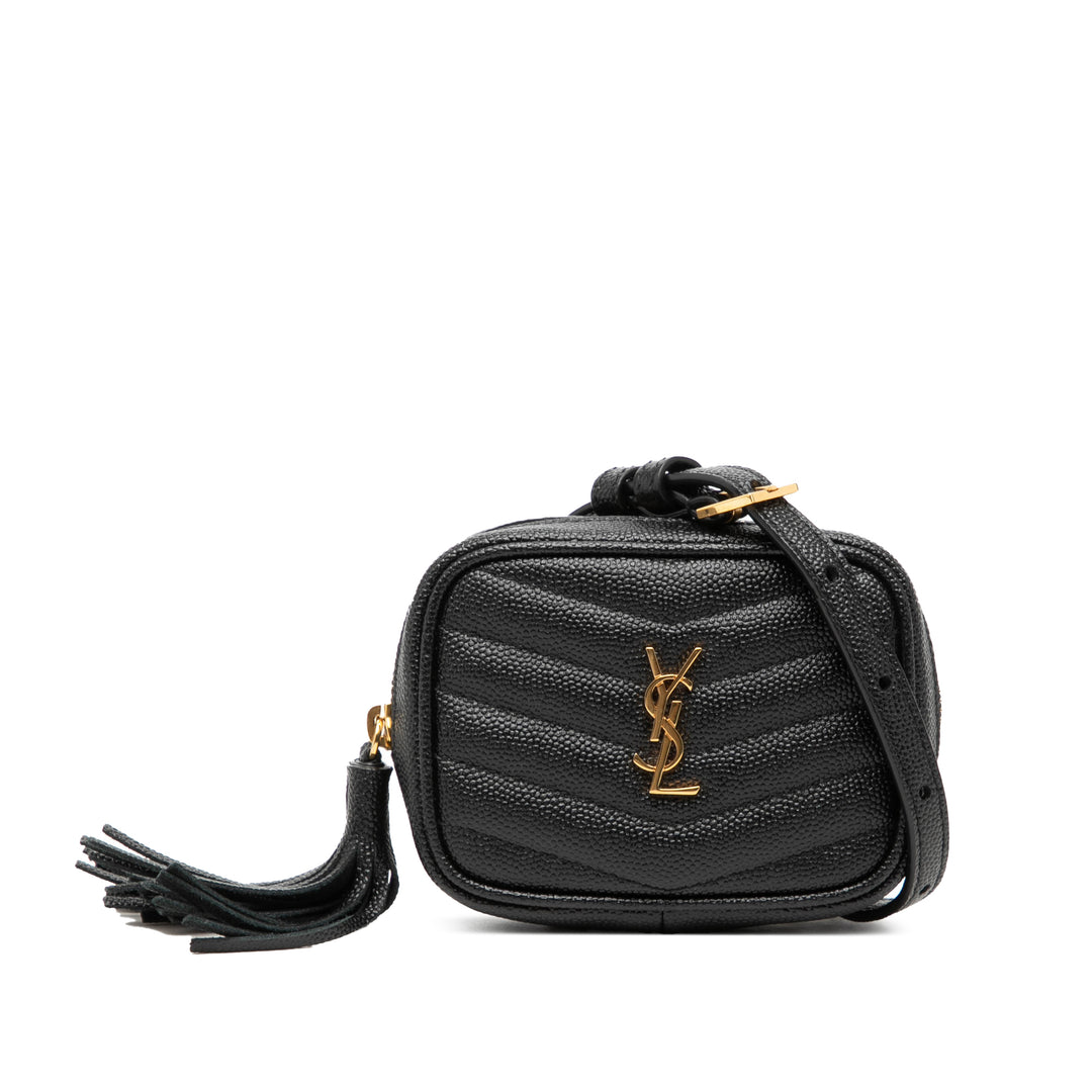 Saint Laurent Baby Matelasse Grain De Poudre Monogram Lou Sac caméra