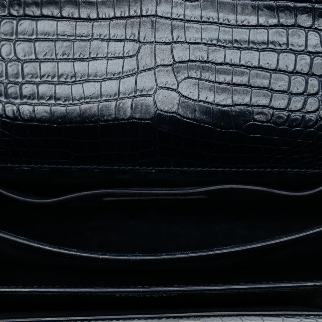 Saint Laurent Medium Croc embossé Monogram Sunset Sac – GABY PARIS Authentique