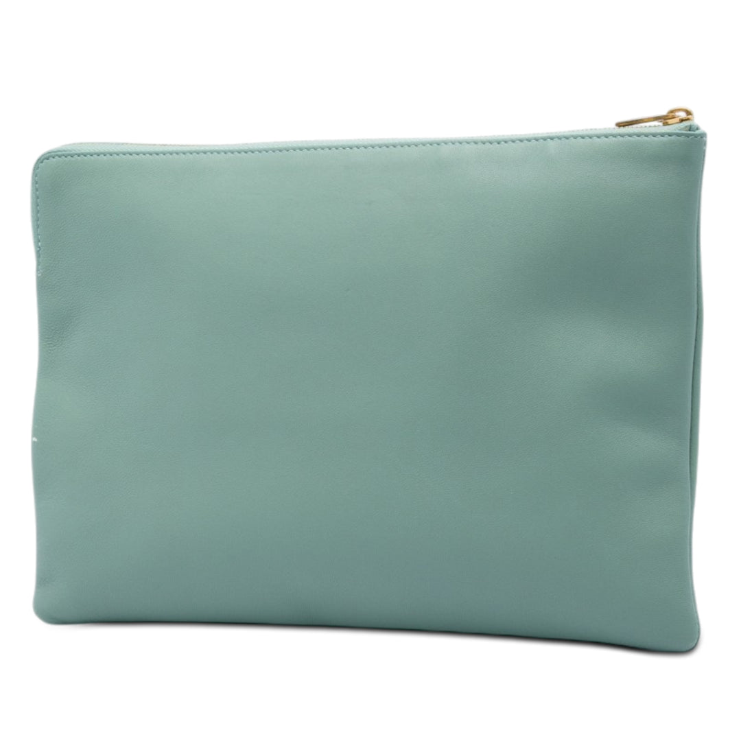 Solo Pochette Cuir d'agneau Vert