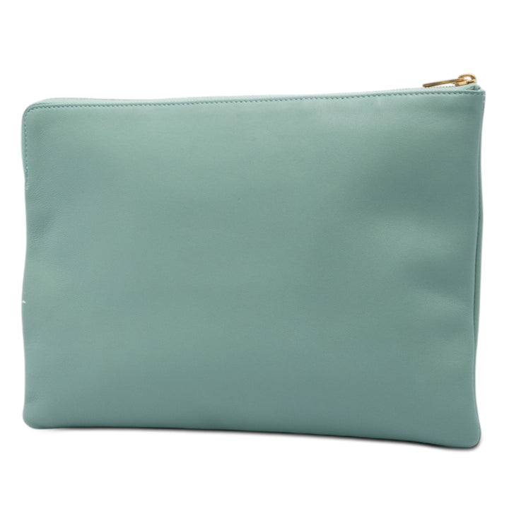 Solo Pochette Cuir d'agneau Vert