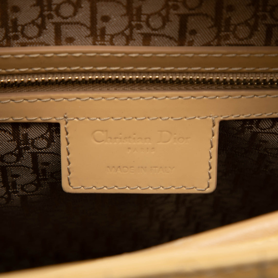 Dior Large Cuir verni Cannage Lady Dior