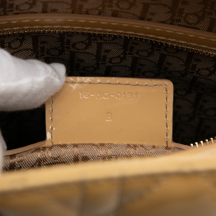 Dior Large Cuir verni Cannage Lady Dior