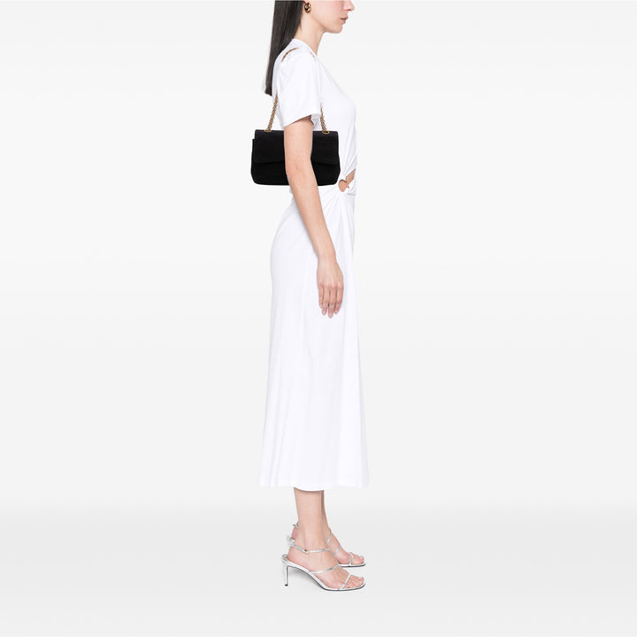 Small Classic Jersey Double Flap Black - Gaby Paris