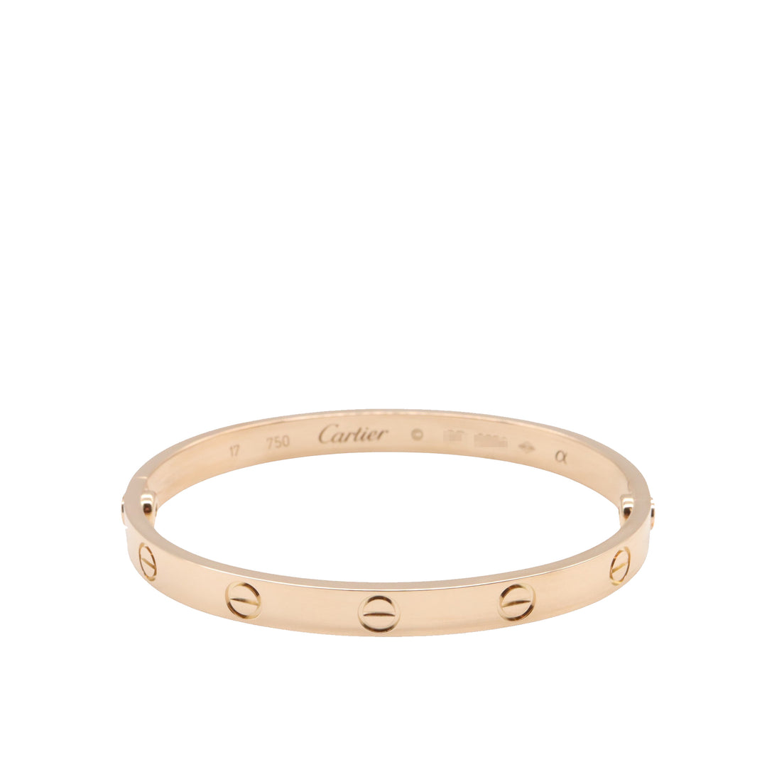 18K Rose Gold Classic Love Bracelet Pink - Gaby Paris