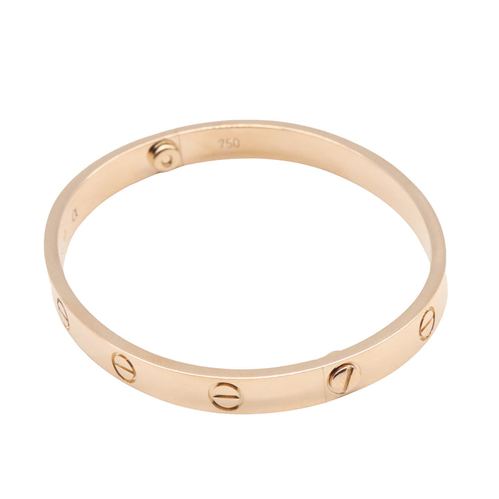 18K Rose Gold Classic Love Bracelet Pink - Gaby Paris