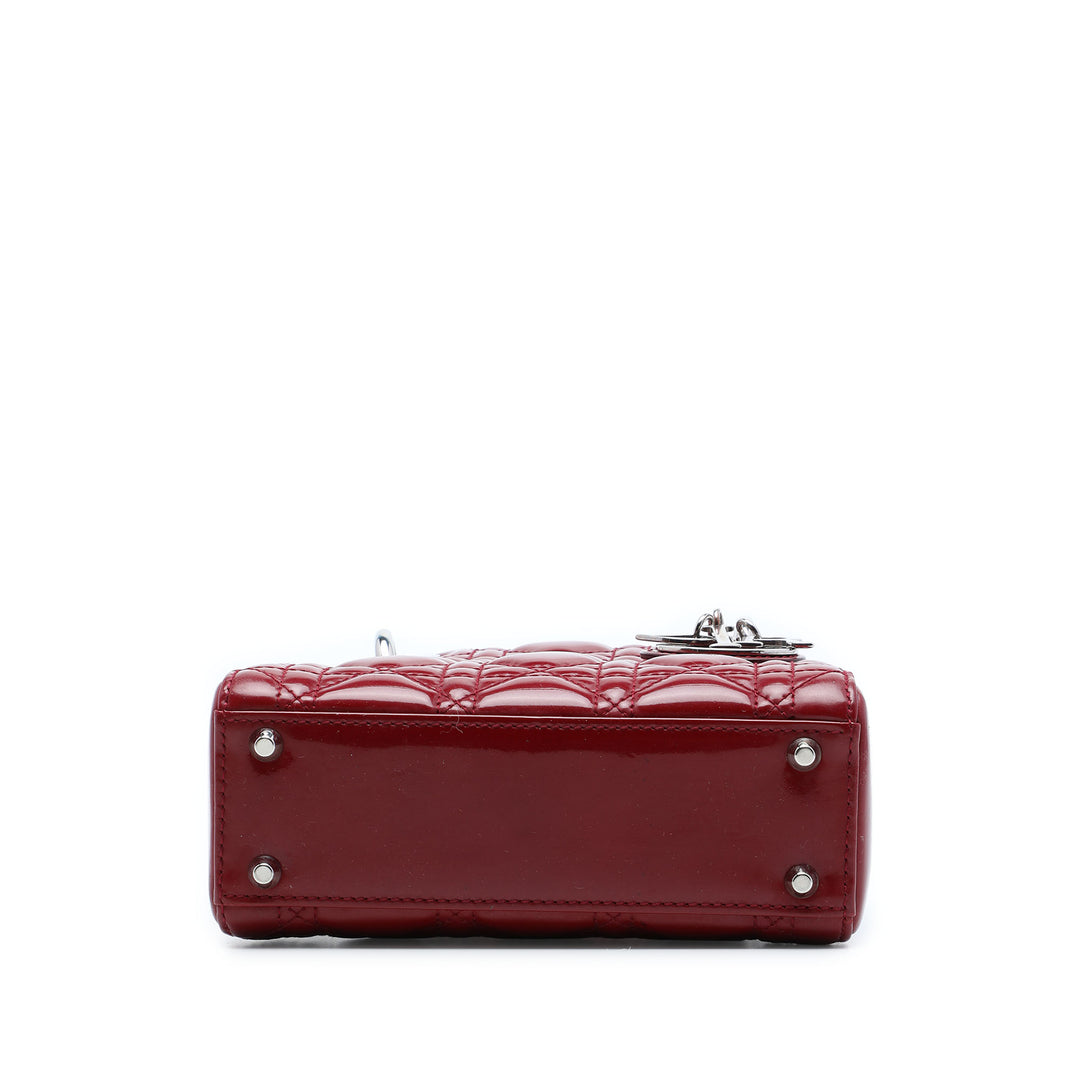 Lady Dior Cannage Mini Rouge