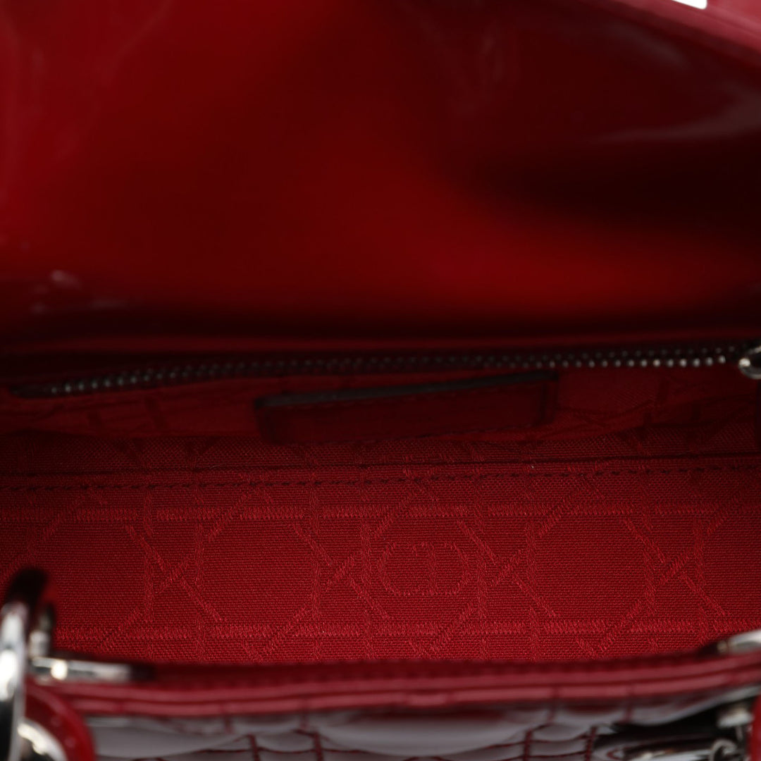 Lady Dior Cannage Mini Rouge