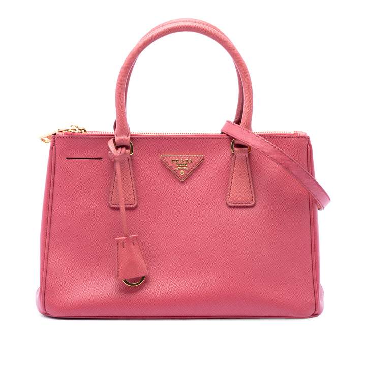 Prada Medium Saffiano Lux Galleria Double Zip Cabas