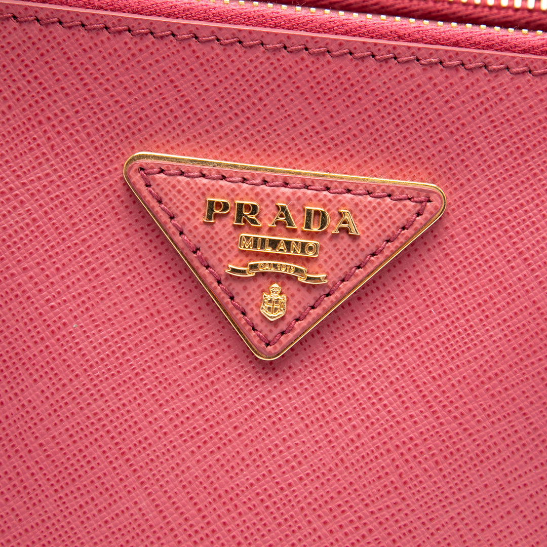 Prada Medium Saffiano Lux Galleria Double Zip Cabas