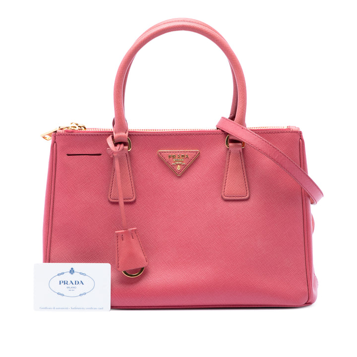 Prada Medium Saffiano Lux Galleria Double Zip Cabas