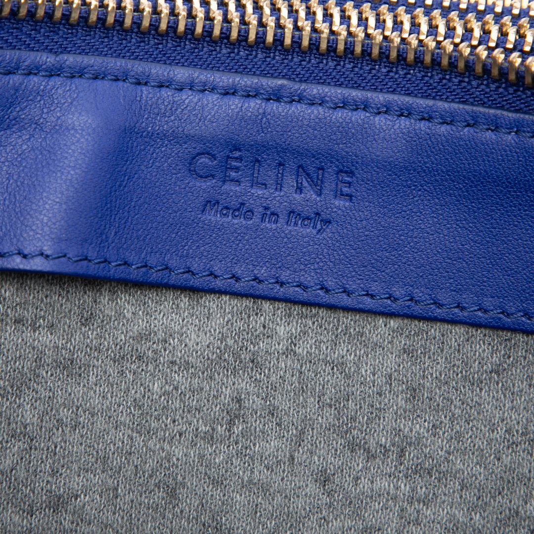 Trio Sac Grand Cuir d'agneau Bleu