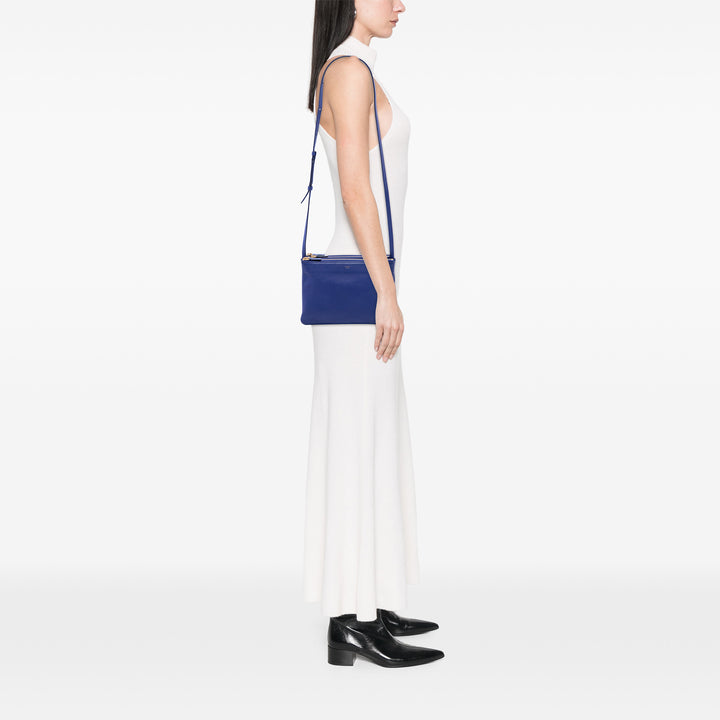Trio Sac Grand Cuir d'agneau Bleu