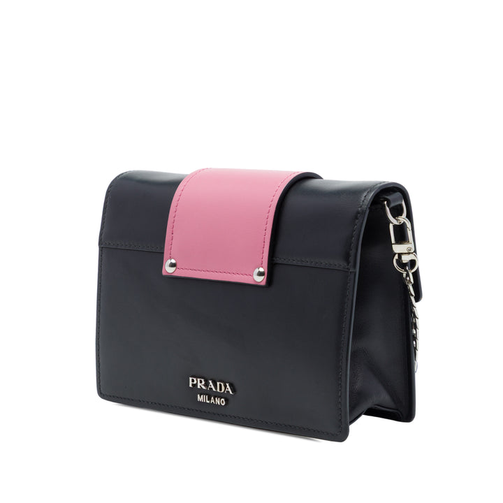 City Veau Cristal Orné Ruban Sac Noir