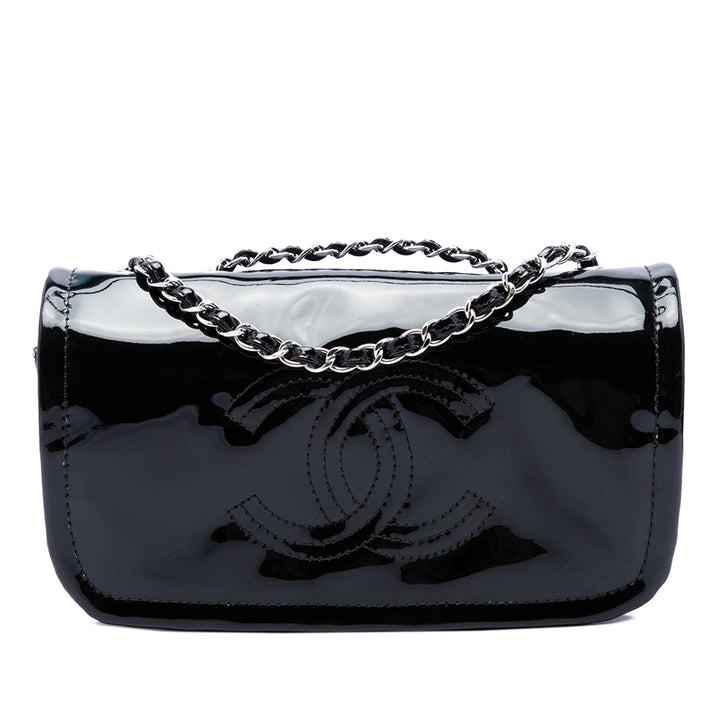 Chanel Sac porté épaule CC Lipstick Ligne à rabat Noir – vue principale – GABY PARIS
