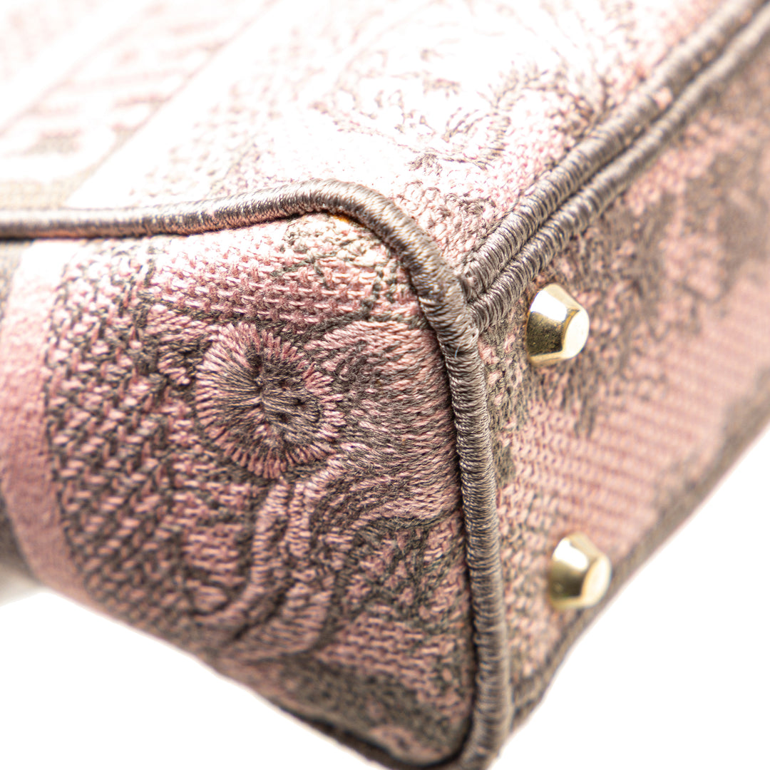 Dior Mini Embroidered Toile Toile De Jouy Lady D Lite Rose