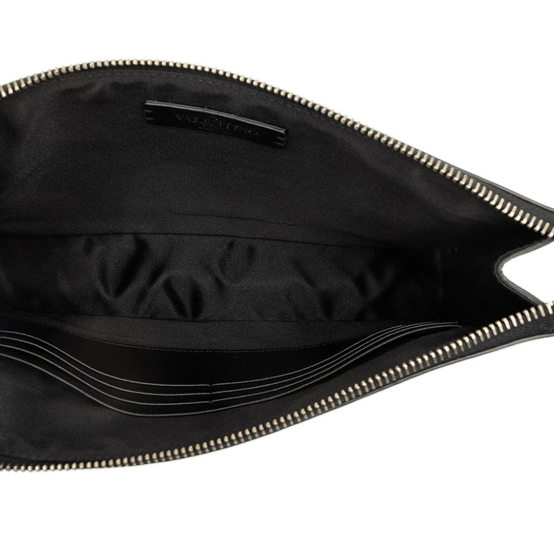 Valentino Pochette Métallisé VLTN Argenté – vue 4 – GABY PARIS