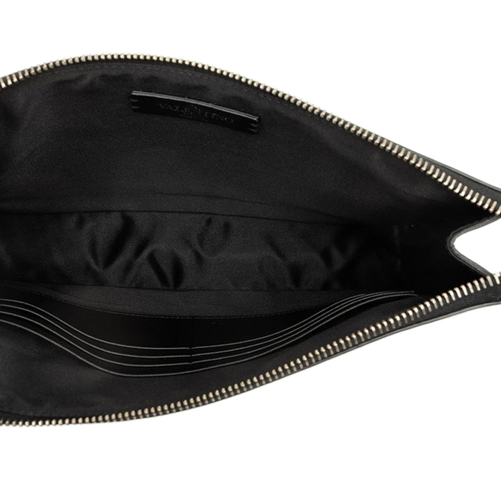 Valentino Pochette Métallisé VLTN Argenté – vue 4 – GABY PARIS