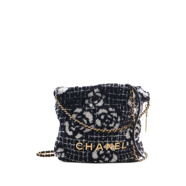 Chanel Sac à main Camellia 22 Mini Noir – vue principale – GABY PARIS