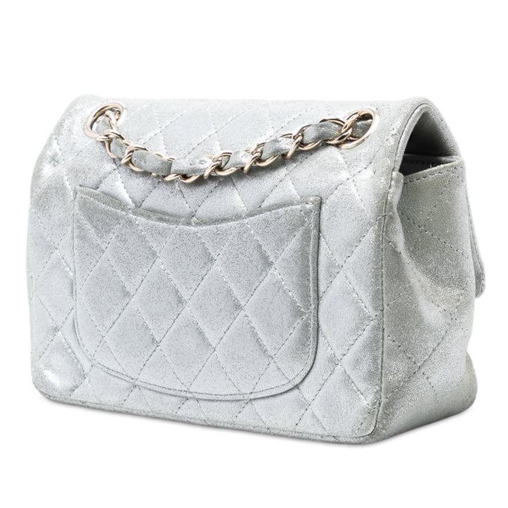 Chanel Mini Rectangular Classic Iridescent Cuir d’agneau Simple rabat – GABY PARIS Authentique