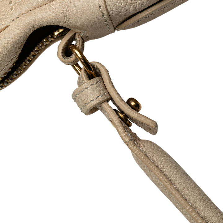 Small Leather Paraty Satchel White - Gaby Paris