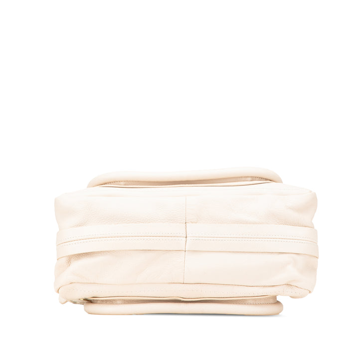 Small Leather Paraty Satchel White - Gaby Paris