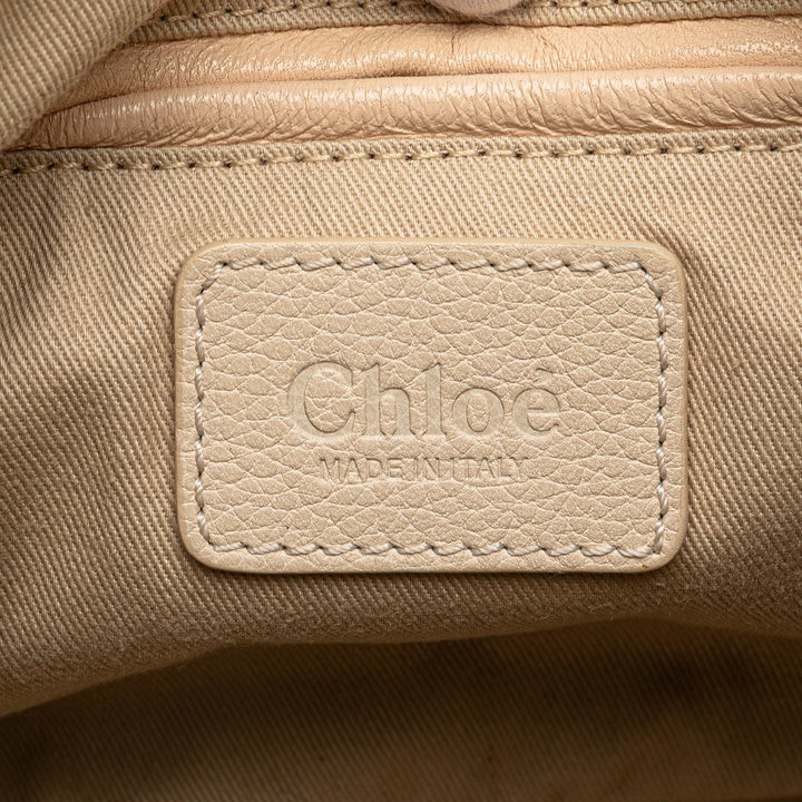 Small Leather Paraty Satchel White - Gaby Paris