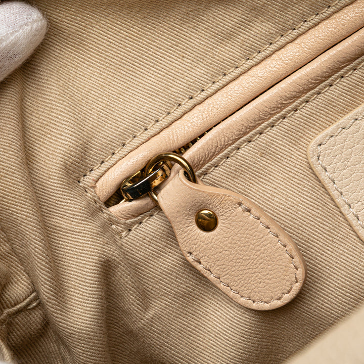 Small Leather Paraty Satchel White - Gaby Paris