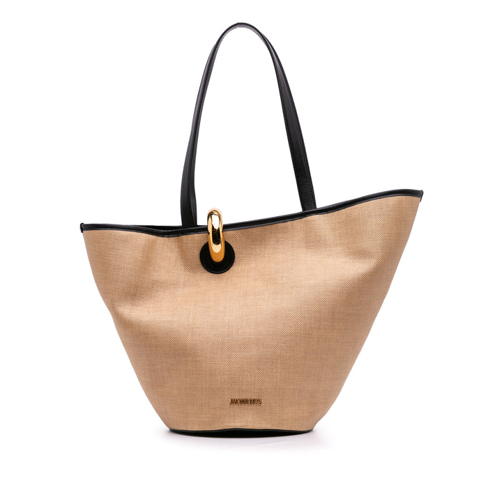 Jacquemus Toile Le Bambola Cabas Marron