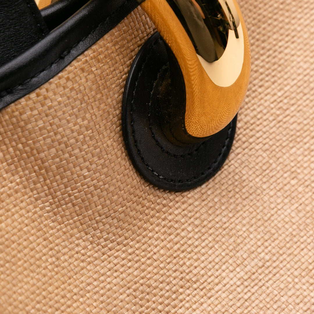 Jacquemus Toile Le Bambola Cabas Marron
