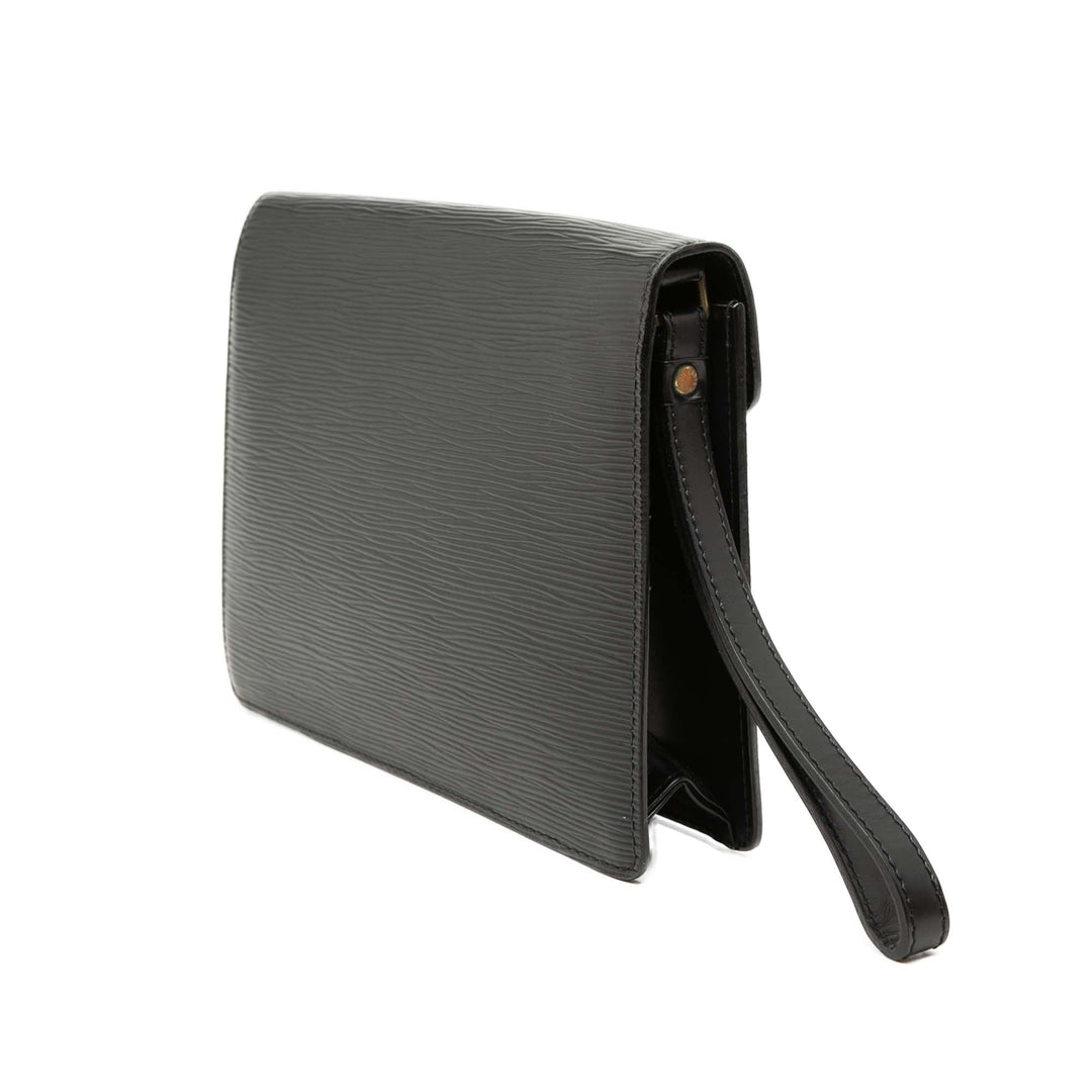 Pochette Sellier Dragonne Épi Noir