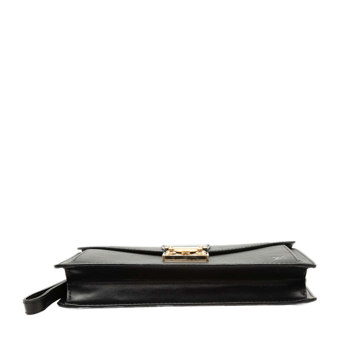 Pochette Sellier Dragonne Épi Noir