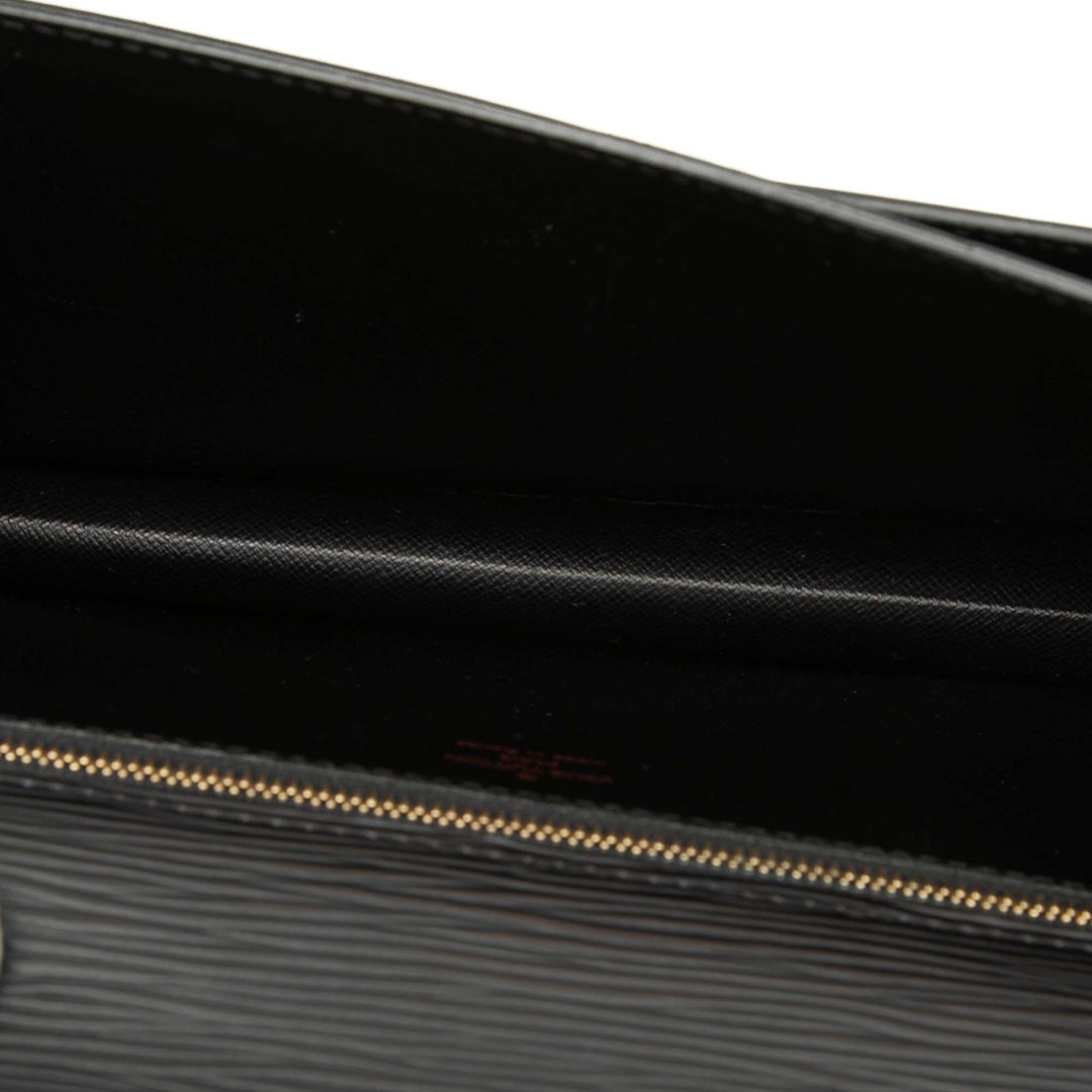Pochette Sellier Dragonne Épi Noir