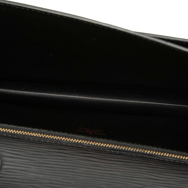 Pochette Sellier Dragonne Épi Noir