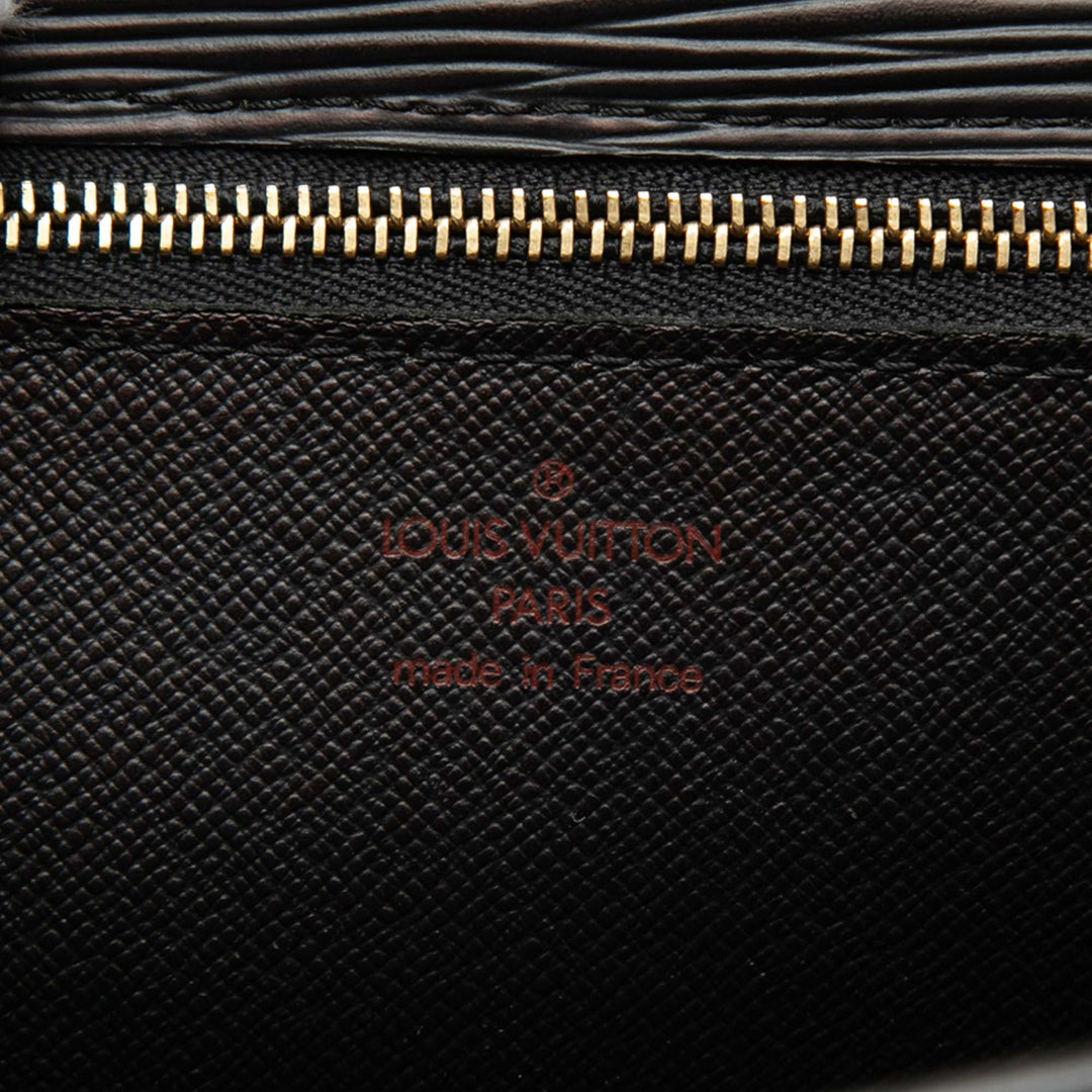 Pochette Sellier Dragonne Épi Noir
